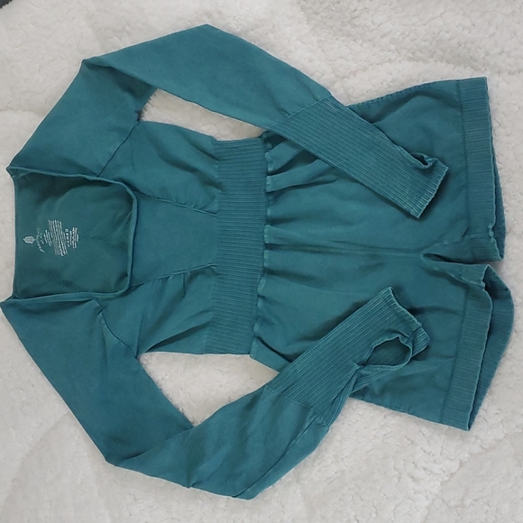 Free People Tops - *Flawed* Free People Good Karma Longsleeve Onesie Overcast